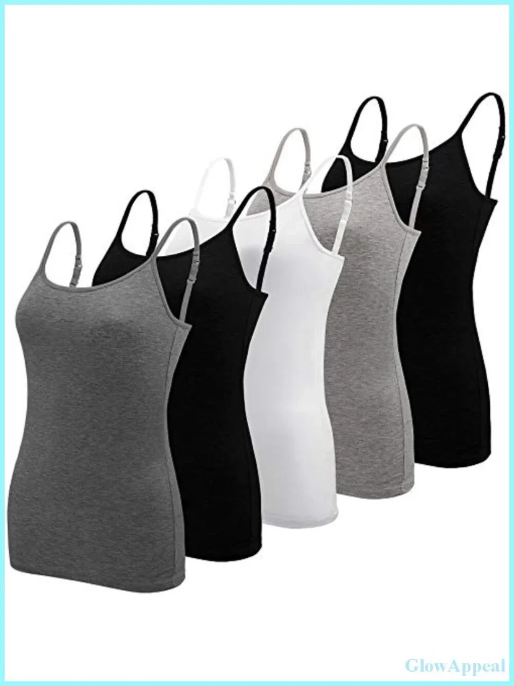 5 Pack Women's Camisole Tank Top Spaghetti Strap Undershirt Basic Camisoles